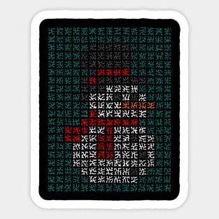 Pixelated Snowman Sticker